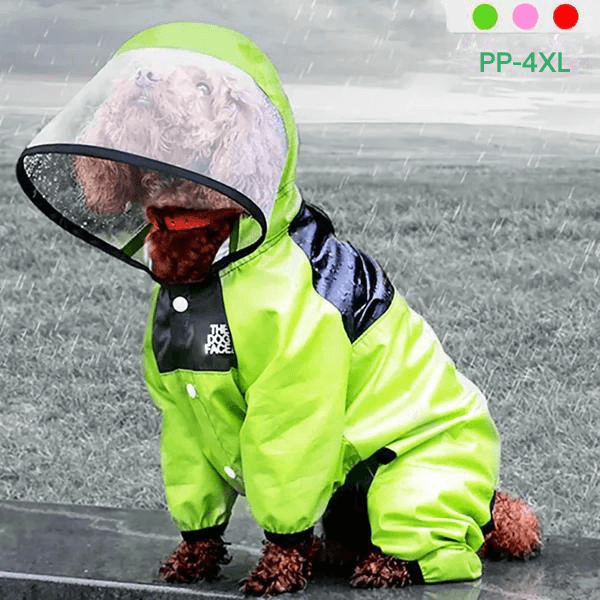 Capa de Chuva para cães - Macacão à prova de água para cachorro - Jaqueta resistente à água